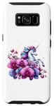 Coque pour Galaxy S8 Licorne d'équitation Orchidée Garçons Filles Hommes Femmes Enfants Adultes
