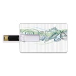 16 GB Clés USB à mémoire flash Ensemble de coquillages Stockage de bâton de mémoire de disque de la clé U de forme de carte de crédit bancaire Graphiques en couleur pastel de coquillages avec des cara
