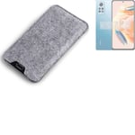 Felt case sleeve for Xiaomi Redmi Note 12 Pro 4G grey protection pouch