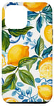 Coque pour iPhone 14 Pro Max Carrelage en mosaïque de citron sicilien d'été italien