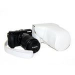 Canon EOS M3 Läcker läder fodrals väska - Vit