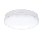 CALO Microwave Sensor Outdoor Weatherproof Vandal Resistant IK08 Colour Changing Technology LED Bulkhead Ceiling Wall Light IP65 Rated