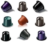 Classic Nespresso Assorted Coffee Machine Capsules Pods, Popular Selections, Various Flavours in Each Order (Strong Blends, 100 Capsules)