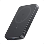 Anker MagGo Powerbank, Batterie magnétique Ultra Fine 10 000 mAh, certifiée Qi2, Portable, Chargeur Compatible MagSafe Ultra Rapide 15 W, Design Ergonomique, Uniquement pour iPhone 15/14/13/12