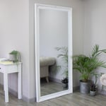 Extra, Extra Large Ornate White Wall / Floor / Leaner Full Length Mirror 100cm X 200cm