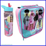 Barbie School Lunch Bag and 600ml Sports Drinks Bottle - New with Tags