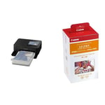 Canon SELPHY CP1500 Colour Portable Photo Printer - Print long-lasting photos with this easy to use & Paper for SELPHY CP1500 - RP-108 Genuine Ink + Paper Set 108 Sheets