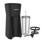 DREW & COLE & Cole Barista Ice Café-Iced Coffee Machine Maker-Ready in Less than 4 Minutes-Automatic Filter-Includes Double Walled Tumbler for Temperature Insulation with Lid,Straw Scoop,Black