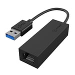 ICY BOX 60498 Adaptateur réseau USB LAN USB 3.0 vers Gigabit Ethernet 1000 Mbit/s LED d'état Noir