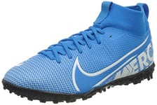 Nike Mixte Enfant Jr Superfly 7 Academy TF Chaussures de Football, Blue Hero/White/Obsidian, 35 EU