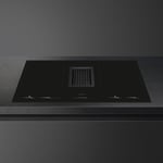 Smeg	 Induktionshäll med integrerad köksfläkt 80 cm	 Svart