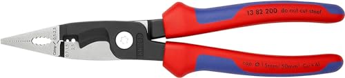 Knipex Pliers for Electrical Installation black atramentized, with multi-component grips 200 mm 13 82 200