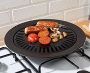 Grill Pan for Stove BBQ Roasting Pan Non-Stick Healthy Cooking Smokeless Grill