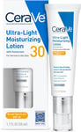 Cerave Ultra-Light Face Lotion/Face Moisturizer with Sunscreen (SPF 30) for Dail