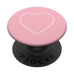 PopSockets White Heart Pink PopSockets PopGrip: Swappable Grip for Phones & Tablets
