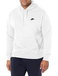 Nike M NSW Club Hoodie PO BB Sweat-Shirt Homme, White/White/(Black), FR : 3XL (Taille Fabricant : 3XL-T)
