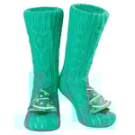Chaussettes Chaussettes Antidérapantes Femme Hiver, Chaussons Chaussettes Femme Animaux Fantaisie, Cadeau Cocooning Femme Taille Unique 37-41 (Vert Sapin)