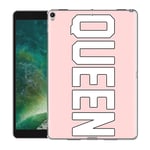 Pnakqil Case for Apple New iPad Pro 10.5 / iPad 10.2 2019 / iPad air 10.5 2017 Case Clear Silicone TPU with Pattern Cute Transparent Shockproof Soft Ultra Thin Protective Back Case Cover, Queen