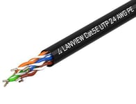 Lanview Cat5e Utomhus Nätverkskabel U-UTP 305 m Svart