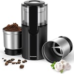 SHARDOR Coffee & Spice Grinders Electric with 2 Removable Stainless Steel Bowls