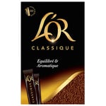 Maison du Café soluble lyophilisé L'Or Arabica au goût équilibré et aromatique - 144 g boîte distributrice de 80 stics