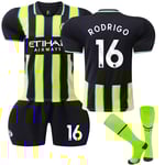 24-25 Nya Manchester City Away Football Kit #16 Rodrigo Träningströja - Perfet-WELLNGS 28