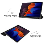 Fodral Tri-fold med S Pen-hållare Galaxy Tab S7 Plus/S8 Plus 12.4 svart