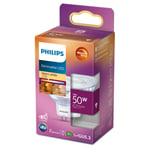 Philips LED GU5.3 Spot 50W 12V kan dimmes WarmGlow 621lm