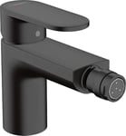 hansgrohe Vernis Blend Single lever bidet mixer with pop-up waste set, matt black, 71210670