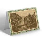 CHRISTMAS CARD Vintage Yorkshire - The Bridge and Beck, Staithes