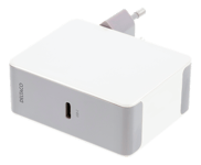 Deltaco Väggladdare 240V - 5V/9V/15V/20V 45W, 1xUSB-C, kan snabbladda iPhone X, vit