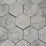 Italian Marble Carrara Mosaik Hexagon Polerad 10x11,5 cm Absolut Black Granit Dragon polerad granit 610x305x10mm 13283
