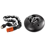 Kryptonite Strong Hold Above Ground Lock & Unisex's Evolution Chain Lock, Black/Orange, 10mm x 90cm