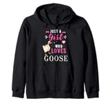 Untitled Goose Game Just a Girl Who Loves Goose Game Zip Hoodie