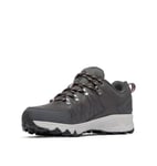 Columbia Women's Peakfreak 2 Outdry Leather Waterproof Low Rise Hiking Shoes, Grey (Ti Grey Steel x Salmon Rose), 10 UK
