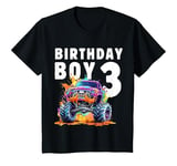 Youth 3 Years Old Monster Truck Birthday boy T-Shirt