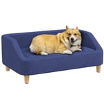 Dog Sofa Cat Couch w/ Removable Washable Cover, for Small Medium Large Dogs Blue