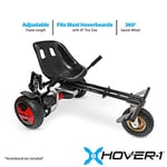 Hover-1 Beast Buggy Attachment | Compatible with All 10" Electric Hoverboards, Hand-Operated Rear Wheel Control, Adjustable Frame & Straps, Easy Assembly & Install,Black
