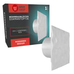 MKK Ventilateur de salle de bain avec panneau diamant - Blanc - Diamètre : 100 mm - Capteur d'humidité/hygrostat