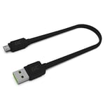 Green Cell Câble USB-A - Micro USB 25cm Chargeur Cable court noir High Speed compatible avec Quick Charge 3.0 pour Powerbank, Samsung, Xiaomi, Huawei, Kindle, Nexus, Téléphones Android