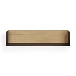 Ethnicraft, U shelf 55x20 cm ek/svart metall