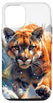 iPhone 12/12 Pro realistic cougar walking scary mountain lion puma animal art Case