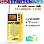 Mini Digital DAB+ FM Radio MP3 Player LCD Display Speaker Portable rechargeable
