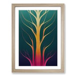 Gothic Tree Vol.1 Framed Wall Art Print, Ready to Hang Picture for Living Room Bedroom Home Office, Oak A2 (48 x 66 cm)