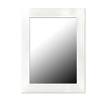 Home Basics Miroir Mural rectangulaire Contemporain à Suspendre verticalement ou horizontalement (Blanc)