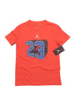 Air Jordan Orange Boy Basketball 23 sports t shirt size S 8 10 years NWT NIKE