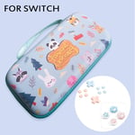 Sacoche Animal Crossing + 14 Pièces Capuchon Manette Silicone Pour Nintendo Switch, Pochette Portable