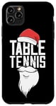 Coque pour iPhone 11 Pro Max Tennis De Table Chapeau De Noël Père Noël Ping Pong Tennis