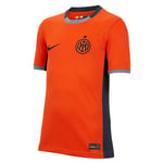 Nike Inter FC DX9850-820 Y NK DF STAD JSY SS 3R T-Shirt Unisex Safety Orange/Thunder Blue/Black Taille M