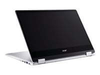 Acer Chromebook Spin 314 CP314-1HN - Conception inclinable - Intel Celeron - N4500 / jusqu'à 2.8 GHz - Chrome OS - UHD Graphics - 8 Go RAM - 128 Go eMMC - 14" IPS écran tactile 1920 x 1080 (Full HD) - Wi-Fi 6 - Argent pur - clavier : Français